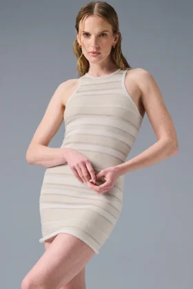 Sport Play Strickkleid – Elfenbein/Alabaster