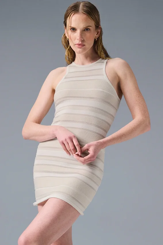 Sport Play Strickkleid – Elfenbein/Alabaster