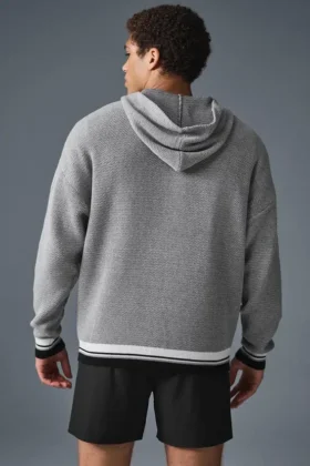 Sports Club Pullover Knit Hoodie – Athletic Heather Grey