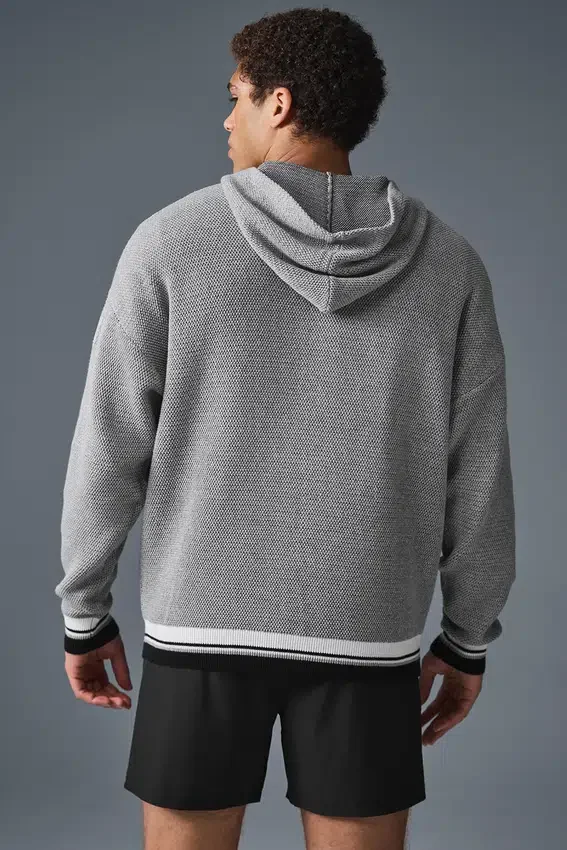 Sports Club Pullover Knit Hoodie – Athletic Heather Grey