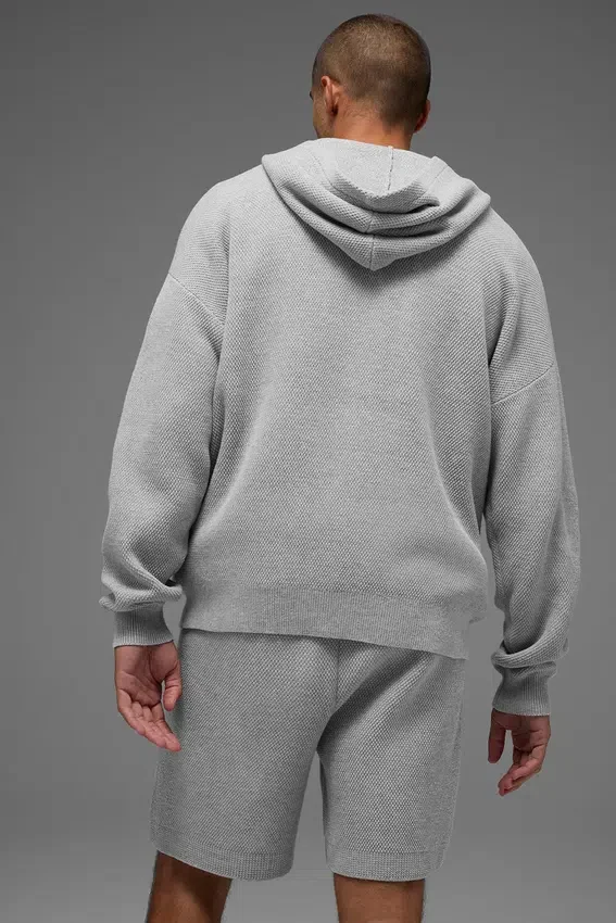 Sports Club Pullover Knit Hoodie – Athletic Heather Grey