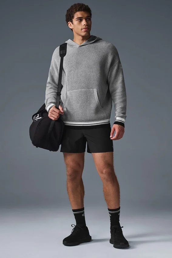 Sports Club Pullover Knit Hoodie – Athletic Heather Grey