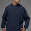 Sports Club Pullover Knit Hoodie – Marineblau