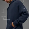Sports Club Pullover Knit Hoodie – Marineblau