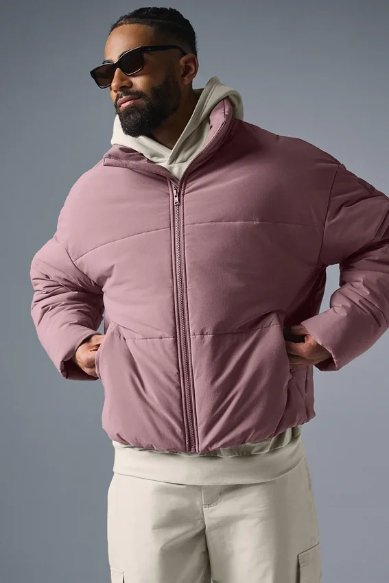 Stretch-gewebte Street-Daunenjacke – Woodrose