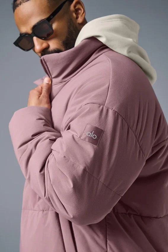 Stretch-gewebte Street-Daunenjacke – Woodrose