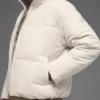 Stretch-gewebte Street-Pufferjacke – Bone