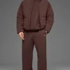 Stretch-gewebte Street-Pufferjacke – Brownstone