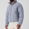 Stretch-gewebte Street-Pufferjacke – Fog