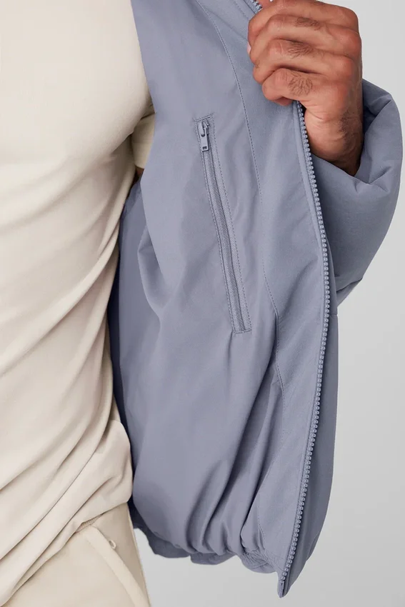 Stretch-gewebte Street-Pufferjacke – Fog