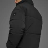 Stretch-gewebte Street-Pufferjacke – Schwarz