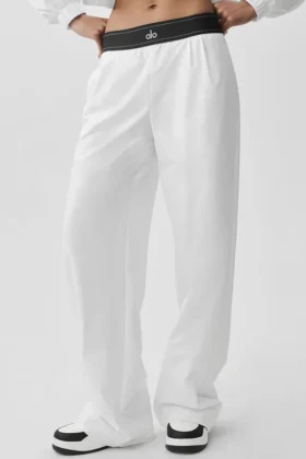 Suit up Hose (lang) – Weiß/Schwarz