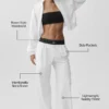 Suit up Hose (lang) – Weiß/Schwarz