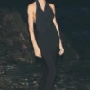 „Summer Soiree“-Maxikleid mit Neckholder – Schwarz