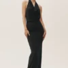 „Summer Soiree“-Maxikleid mit Neckholder – Schwarz