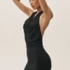 „Summer Soiree“-Maxikleid mit Neckholder – Schwarz