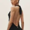 „Summer Soiree“-Maxikleid mit Neckholder – Schwarz
