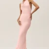Summer Soiree Neckholder-Maxikleid – Sonnengetränktes Rosa