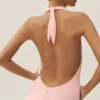 Summer Soiree Neckholder-Maxikleid – Sonnengetränktes Rosa