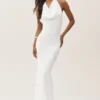 Summer Soiree Neckholder-Maxikleid – Weiß