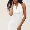 Summer Soiree Neckholder-Maxikleid – Weiß