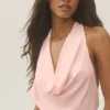 Summer Soiree Neckholder-Mini-Kleid – Sonnengetränktes Rosa