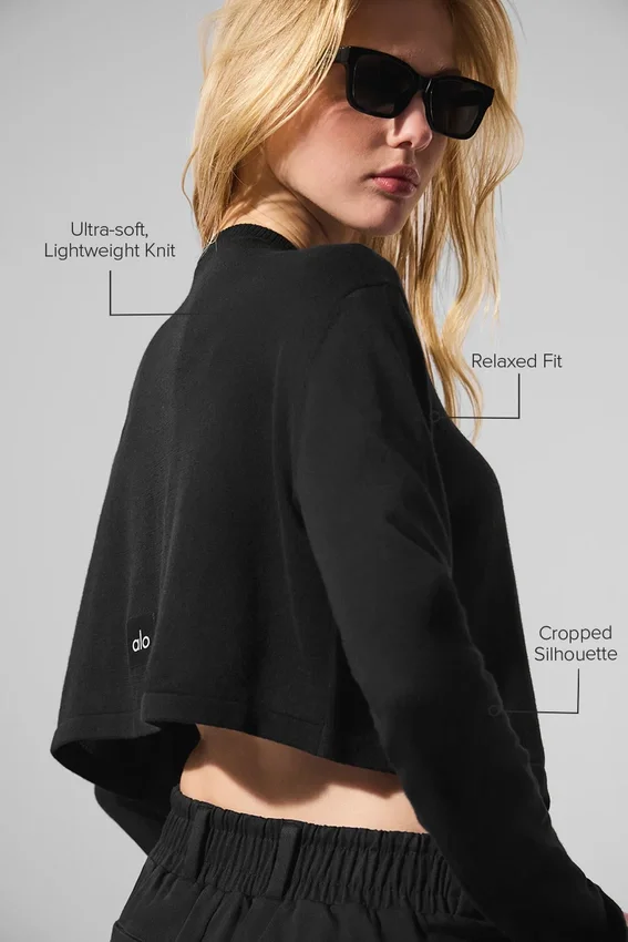 Supernatural Pullover Cardigan – Schwarz