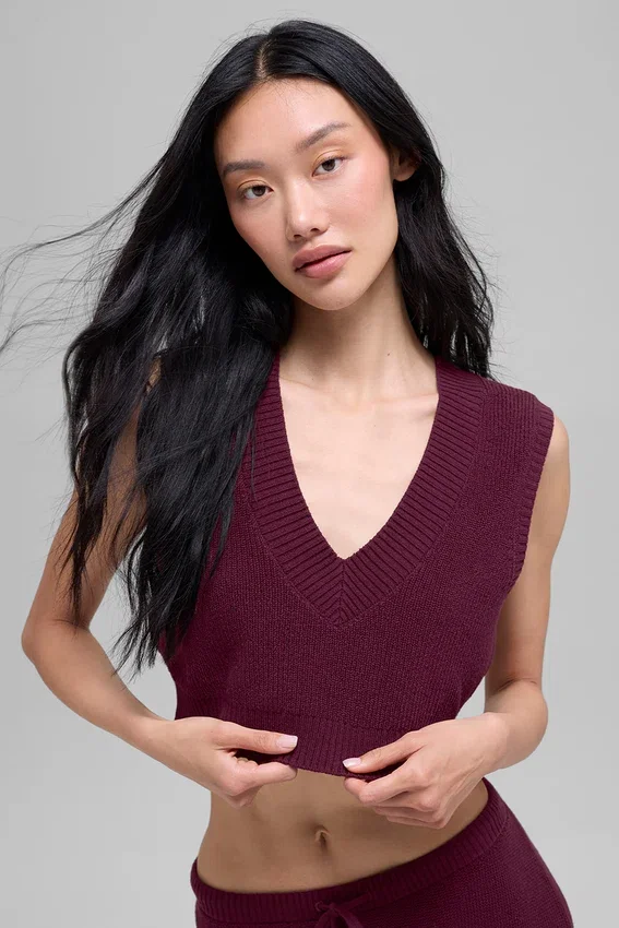 Supernatural Pullover Top – Burgunderrot