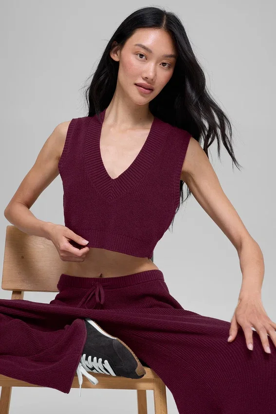 Supernatural Pullover Top – Burgunderrot