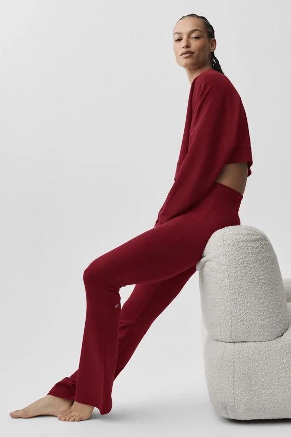 Sway Bootcut-Jogginghose – Summer Romance Red
