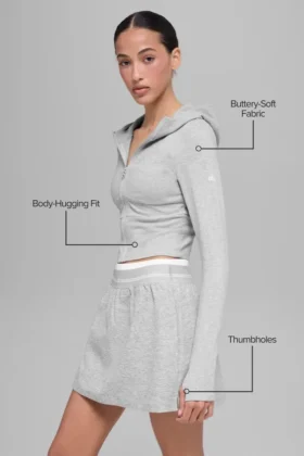 Sway Full-Zip-Hoodie – Athletic Heather Grey