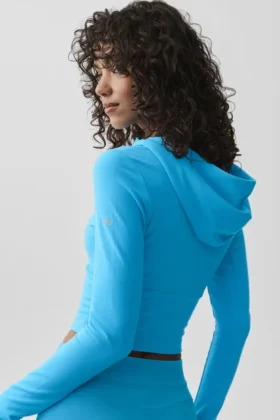Sway Full-Zip-Hoodie – Azurblau