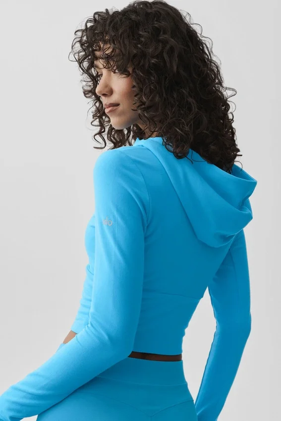 Sway Full-Zip-Hoodie – Azurblau