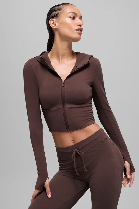 Sway Full-Zip-Hoodie – Brownstone