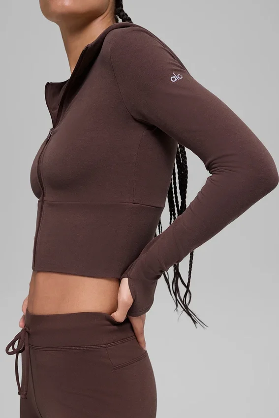 Sway Full-Zip-Hoodie – Brownstone