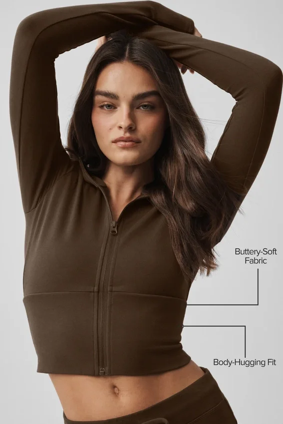 Sway Full-Zip-Hoodie – Espresso