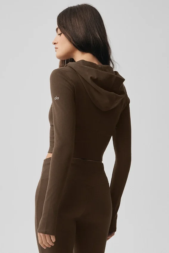 Sway Full-Zip-Hoodie – Espresso