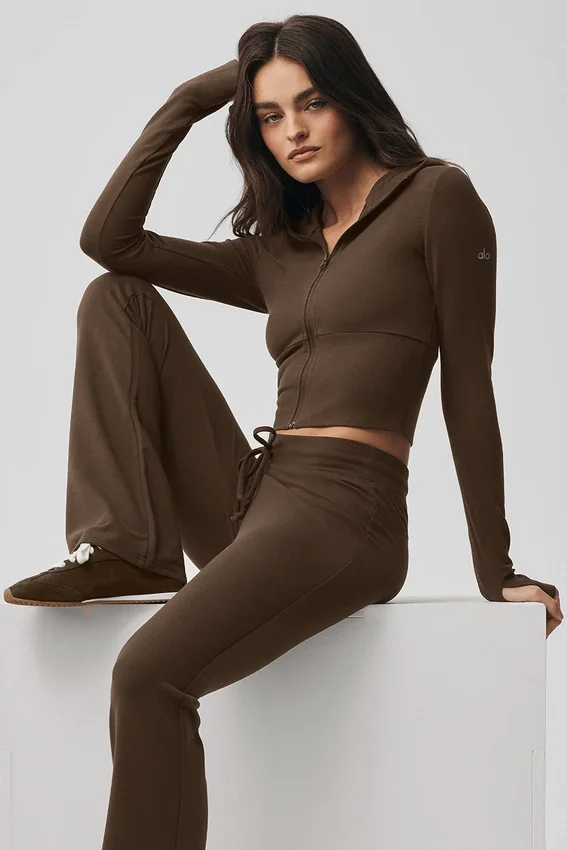 Sway Full-Zip-Hoodie – Espresso