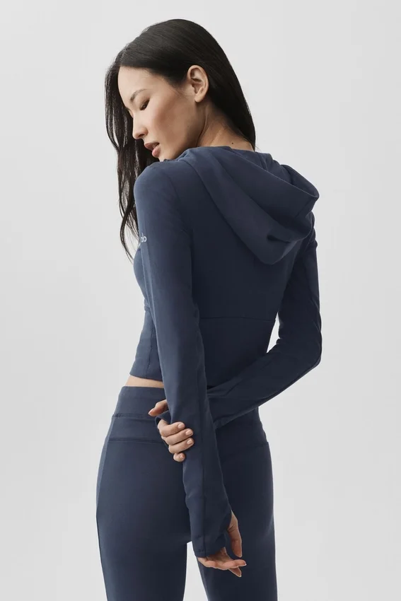Sway Full-Zip-Hoodie – Marineblau