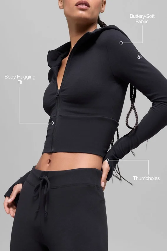 Sway Full-Zip-Hoodie – Schwarz