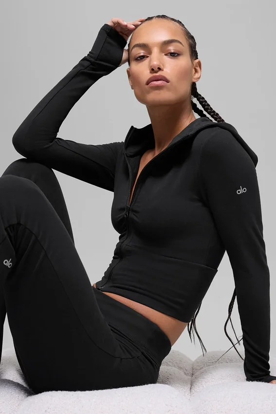 Sway Full-Zip-Hoodie – Schwarz