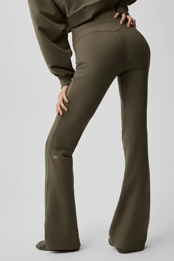 Sway Jogginghose mit ausgestelltem Bein – Olive Tree