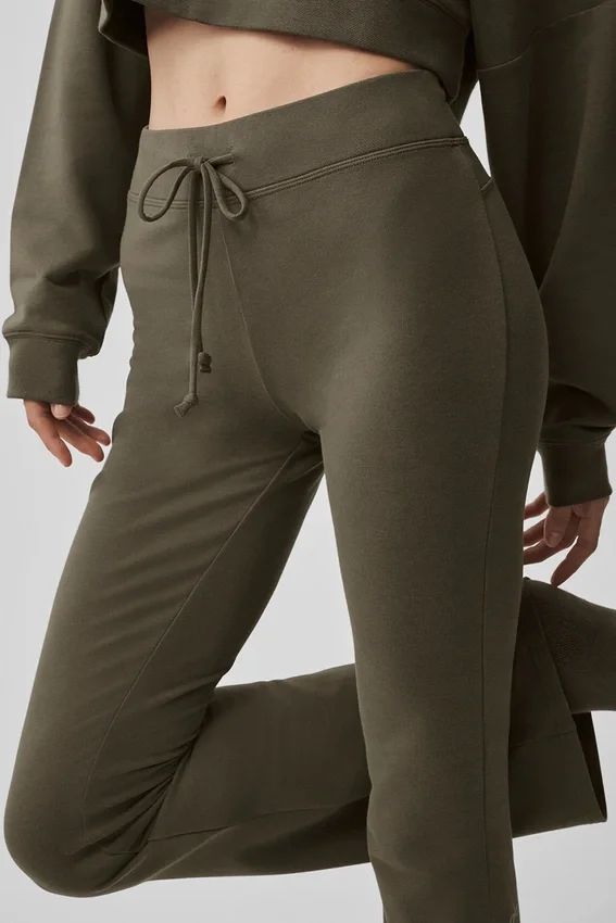 Sway Jogginghose mit ausgestelltem Bein – Olive Tree