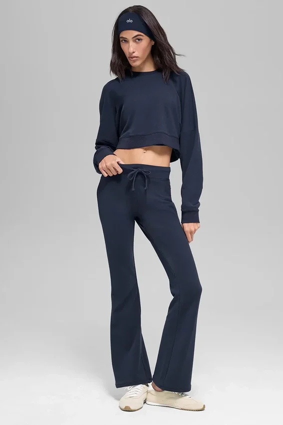 Sway-Jogginghose mit Bootcut – Marineblau
