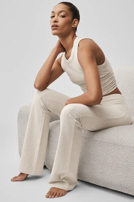 Sway-Jogginghose mit Bootcut – Oatmeal Heather