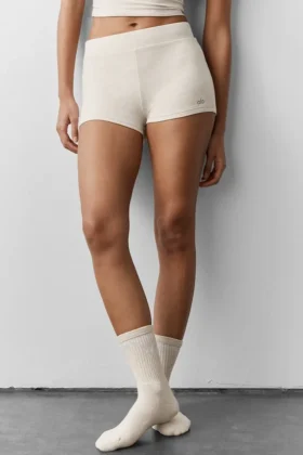 Sway My Way Micro-Shorts – Oatmeal Heather