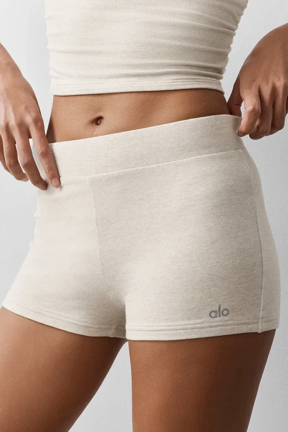 Sway My Way Micro-Shorts – Oatmeal Heather