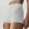 Sway My Way Micro-Shorts – Weiß meliert