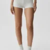 Sway My Way Micro-Shorts – Weiß meliert