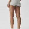 Sway My Way Micro-Shorts – Weiß meliert
